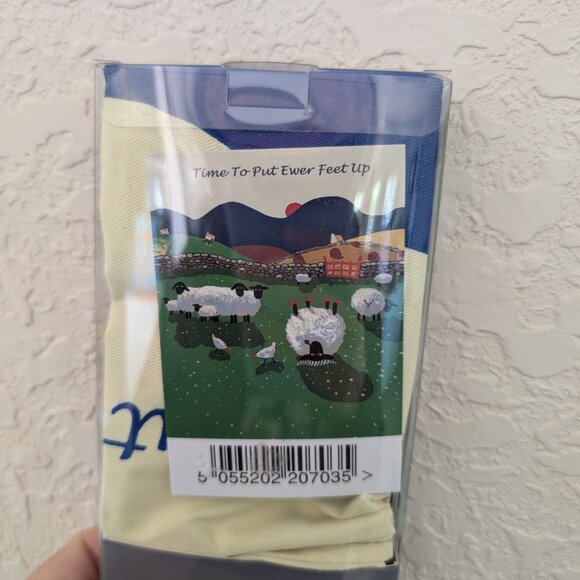 100% Cotton Sheep Tea Towel Time to Put Ewer Feet Up - Picture 3 of 3